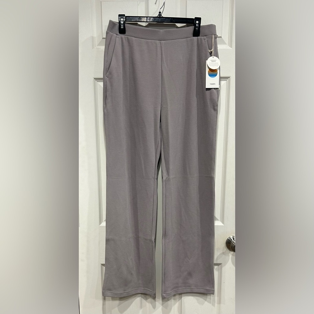Vuori  Women's XL Aston Rib Pant Soft Pewter Grey NWT Pockets Stretch Pull-On